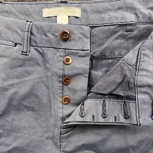 Outerknown Button Fly Dress Pants Men's 30x31 Organic Cotton Blue Pigment Dye